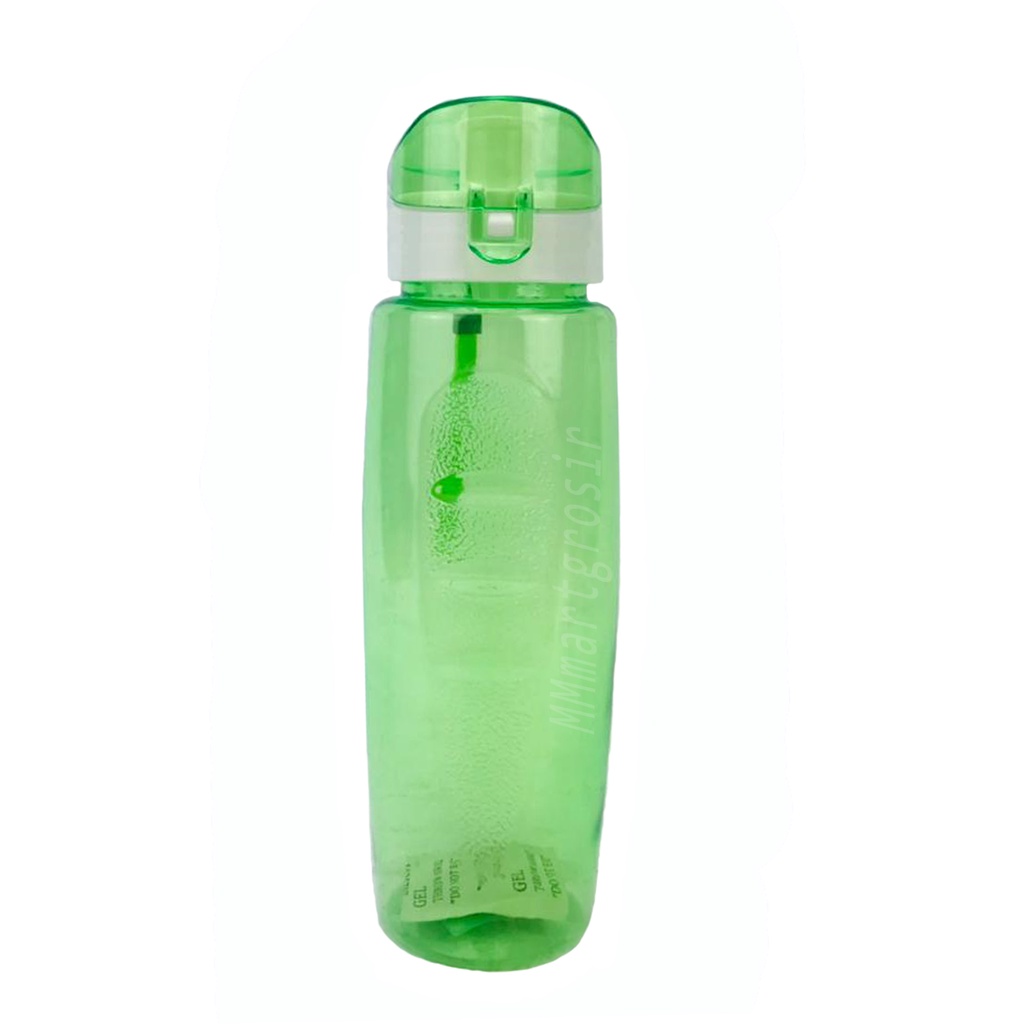 Botol minum / botol plastik / Botol minum + saringan / Warna hijau / 600ml