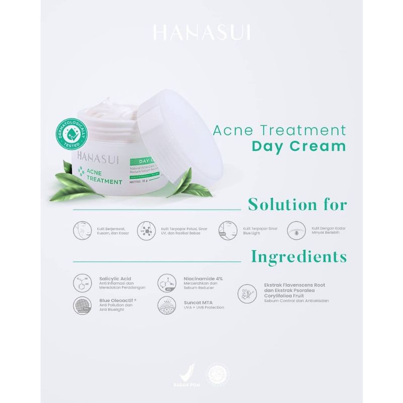 HANASUI ACNE TREATMENT/CREAM HANASUI JERAWAT/BPOM