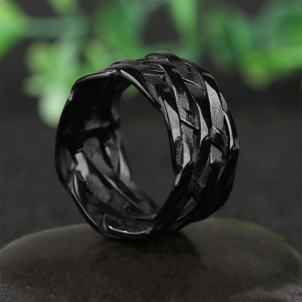 Solighter Viking Simbol Cincin Aksesoris Fashion Jari Perhiasan Totem Rock Punk Gothic Menenun