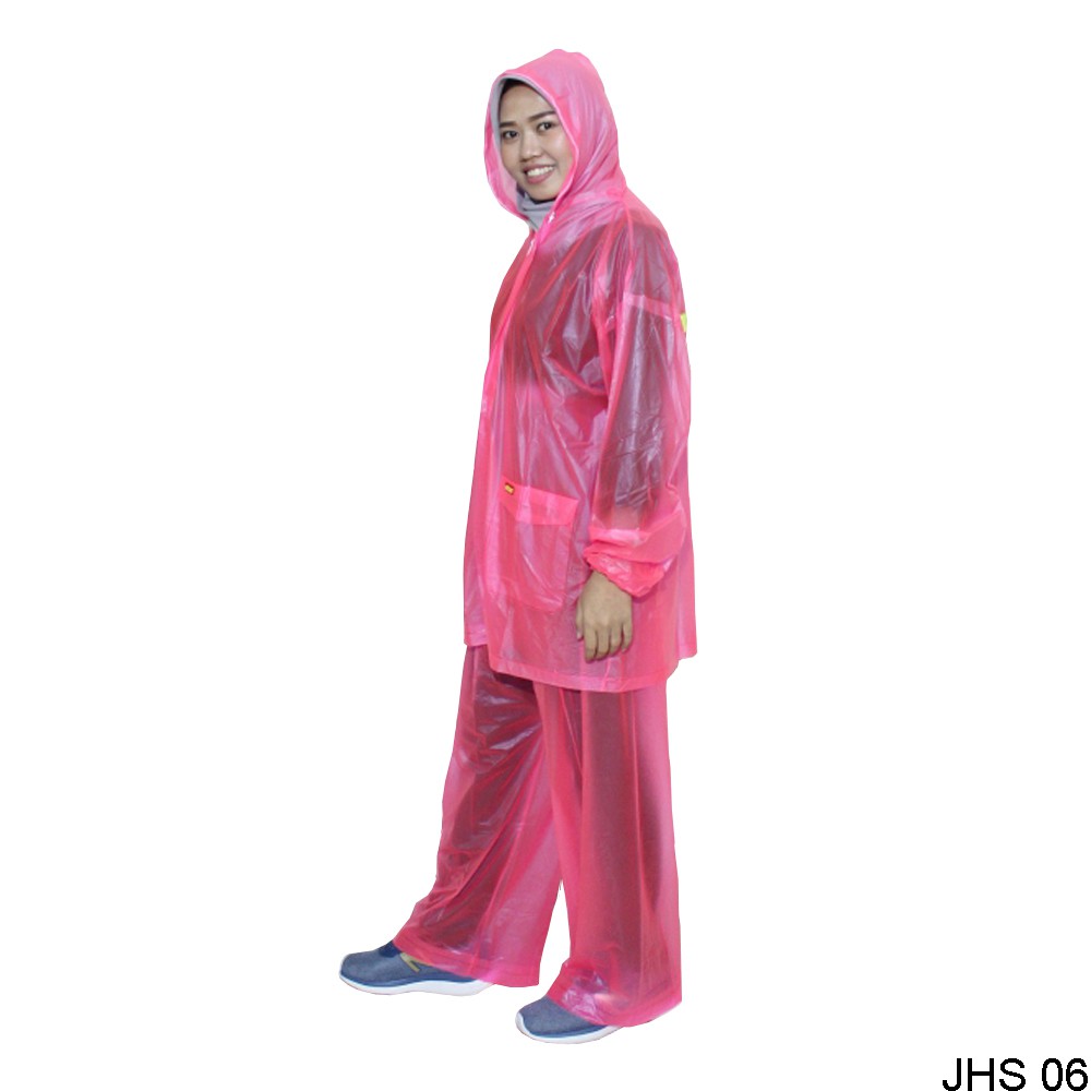 Jas Hujan Motor Transparan Bening - JHS 06