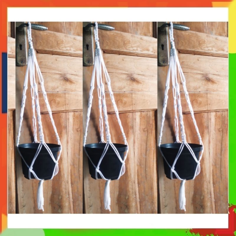Tali Pot Gantung / Tali Gantungan Pot Macrame / Tali Pot Bunga Hias