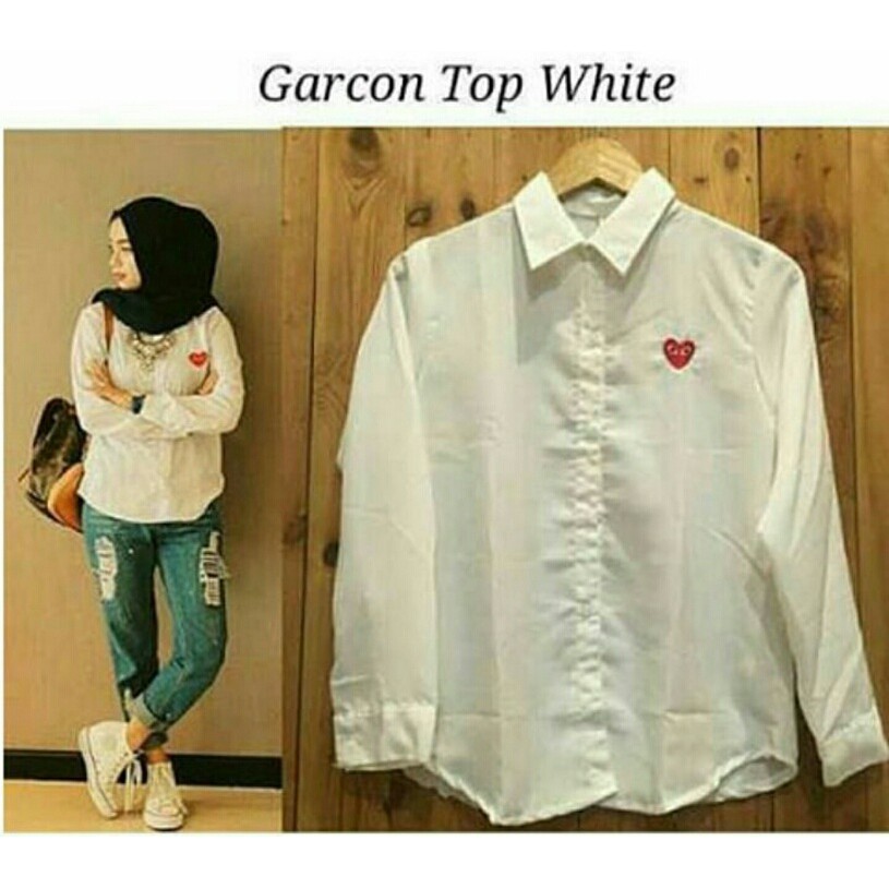 *[HNFK] Kemeja Korea / Atasan Kemeja Wanita / Kemeja Kantor/ Kemeja Garcon / Atasan Polos