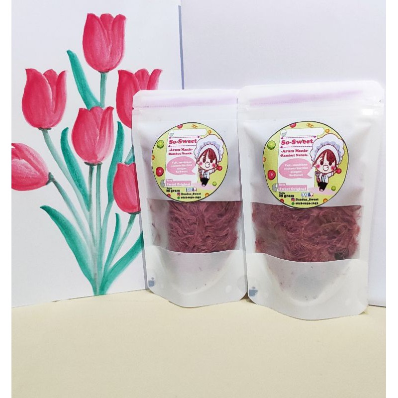 

Arumanis So-Sweet rambut nenek 25g (Anggur) + Topping Choco Ball
