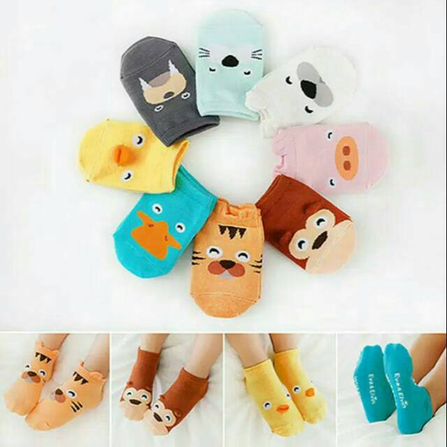 Kaos Kaki 3D Bayi Anak Laki Perempuan Motif Binatang Anti Slip