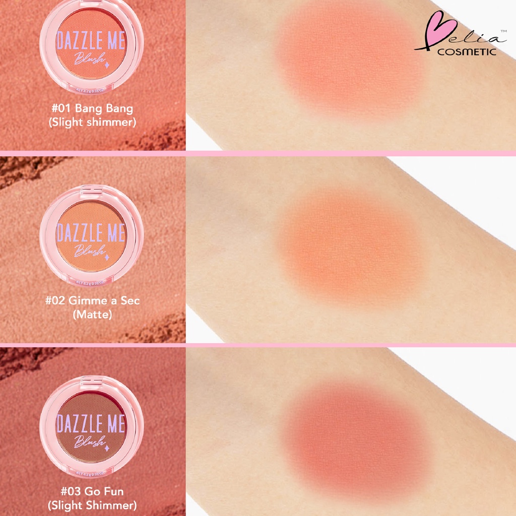 ❤ BELIA ❤ DAZZLE ME Sweet Girl Blush On | Long Lasting High Pigmented Powder Blush On | BPOM