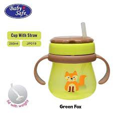 Botol Minum Sedotan Baby Safe Cup Weighted Straw 250ml (JP019) / Baby Safe 250 mL