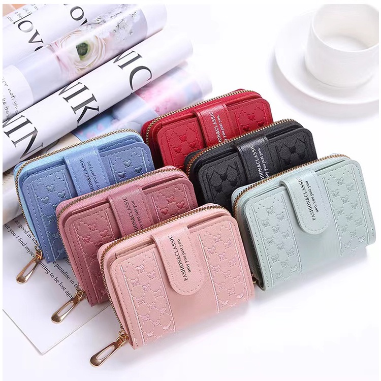 Dompet Kartu Lipat Wanita BS46 Dompet Koin Mini Wanita Korean fashion trendy ACC