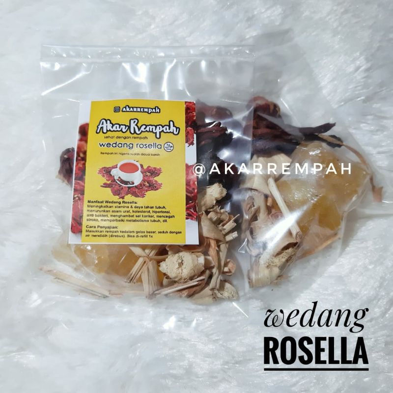 

Wedang Rosella Komplit Gula Batu / isikeranjangmu akarrempah