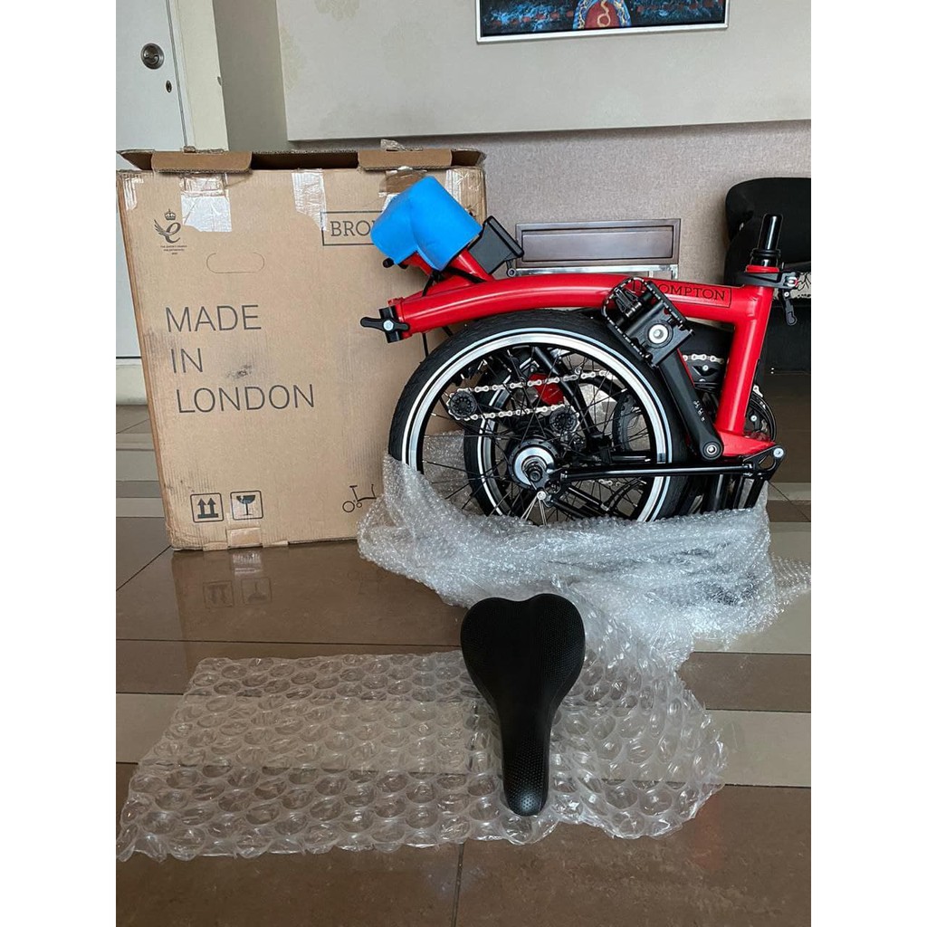 Sepeda Lipat Brompton M6L Red Rocket Black Edition Superlight Titanium
