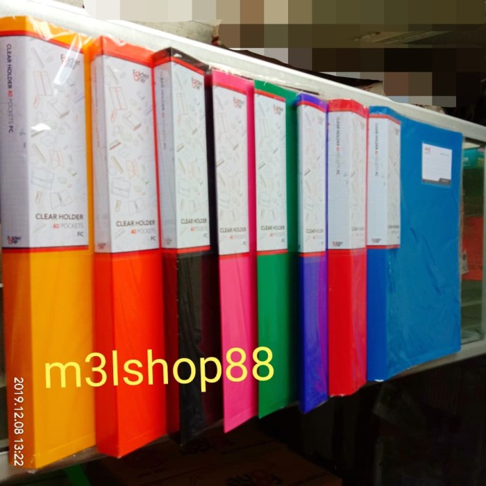 

ORGANIZER-DOCUMENT- CLEAR HOLDER FOLDER ONE ISI 40 POCKET UKURAN FOLIO + NAME CARD - HIJAU