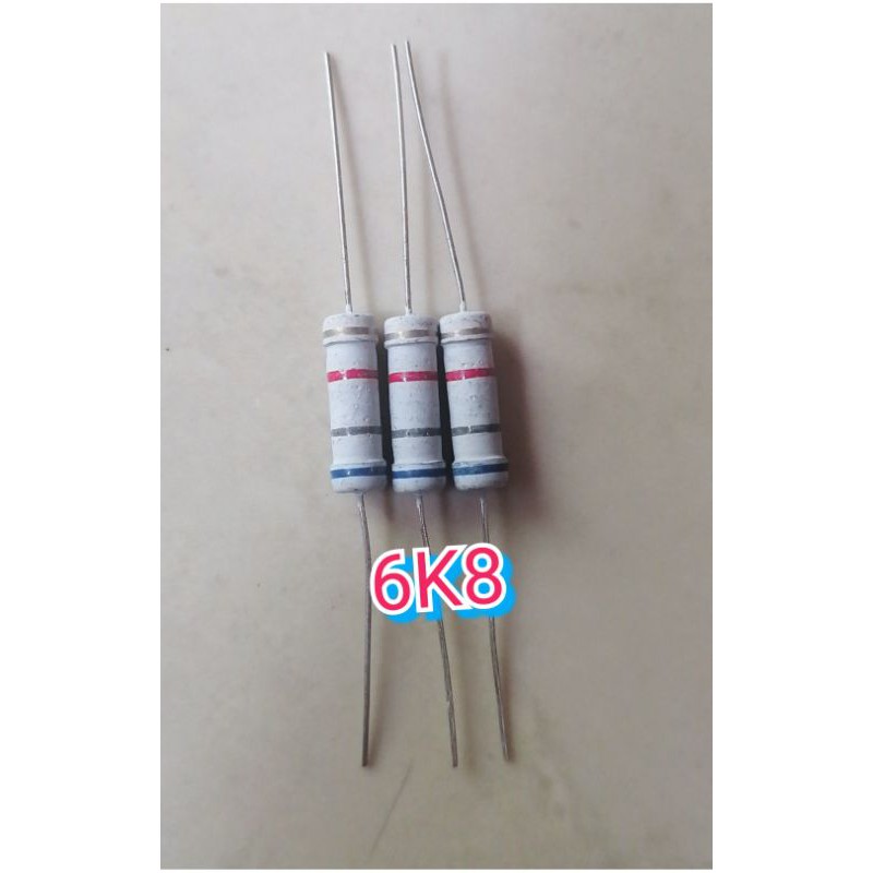 1 pcs. RESISTOR, 6K8,  2 WAT, 5%