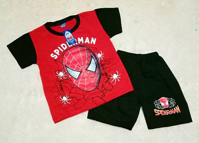 Spiderman baju nyala setelan baju spiderman led lampu nyala