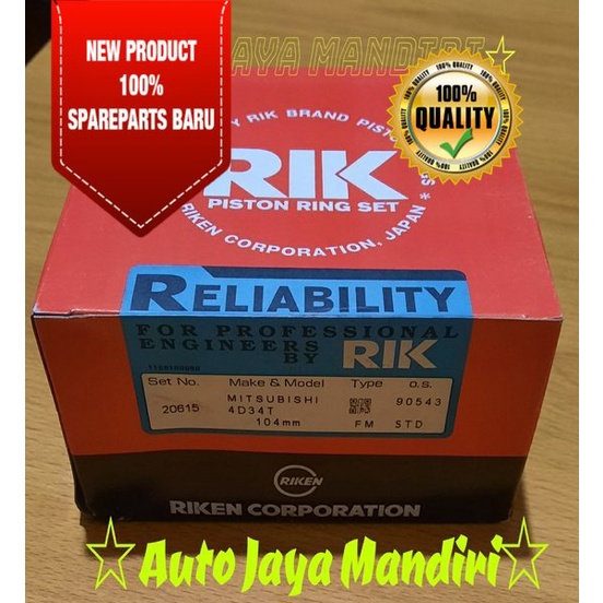 Ring piston seher Canter Ps110turbo Ps125 Ps136 turbo Original Asli Ori *