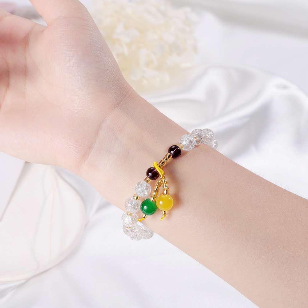 St. Kunkka 1pc Gelang Tangan Manik-Manik Kristal Bunga Daisy Customizable Untuk Wanita