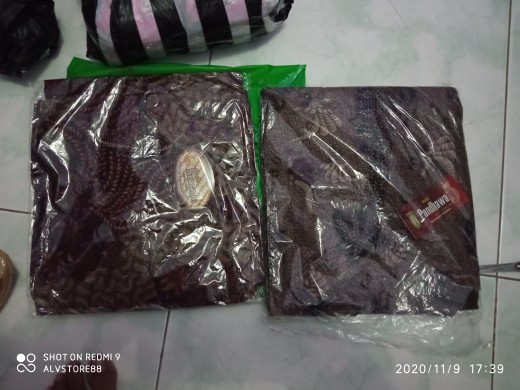 Coupel Gamis Batik Sogan Padi Kombinasi Batik Modern