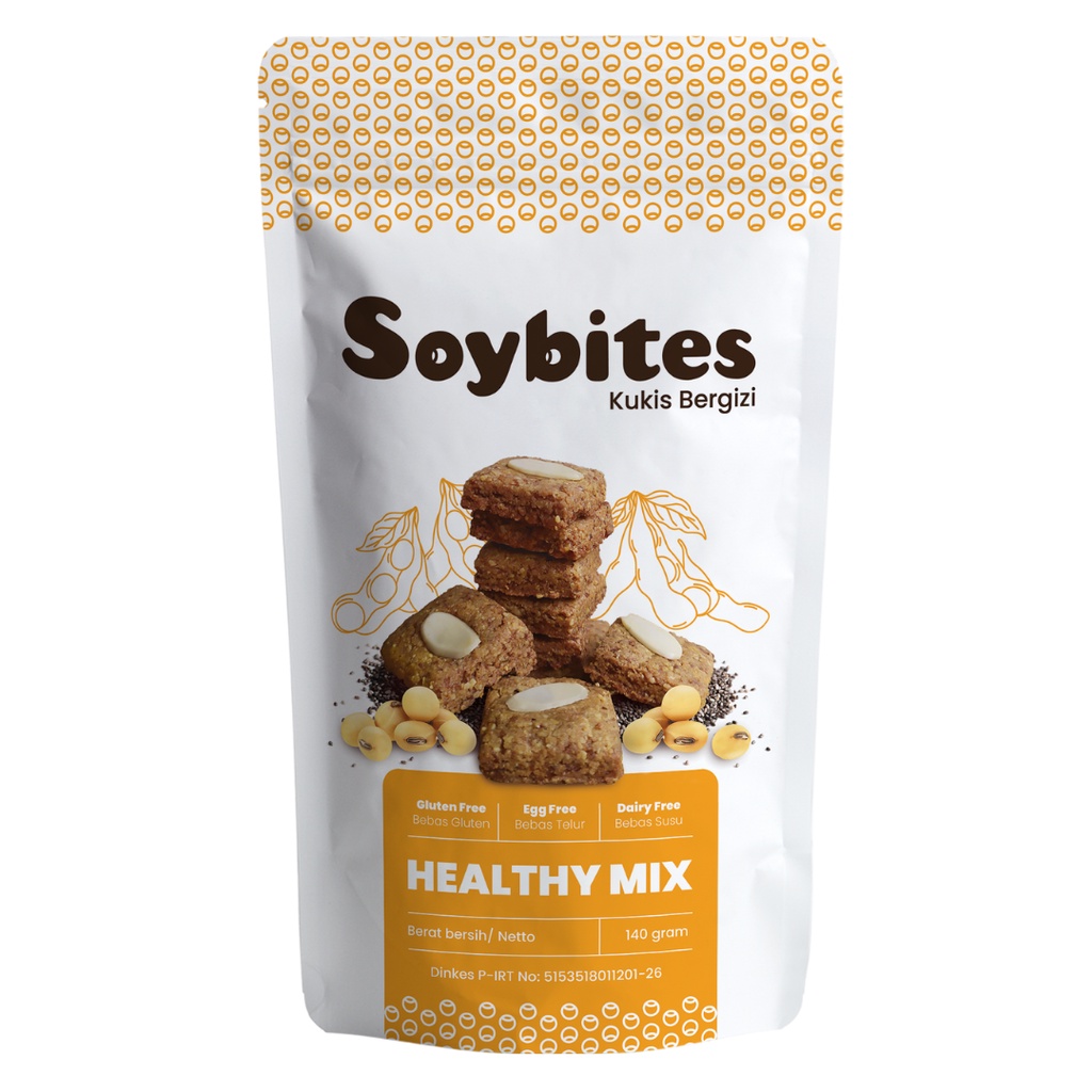 

Soybites Healthy Mix 140gr | Gluten Free Hi Protein SoyCookies