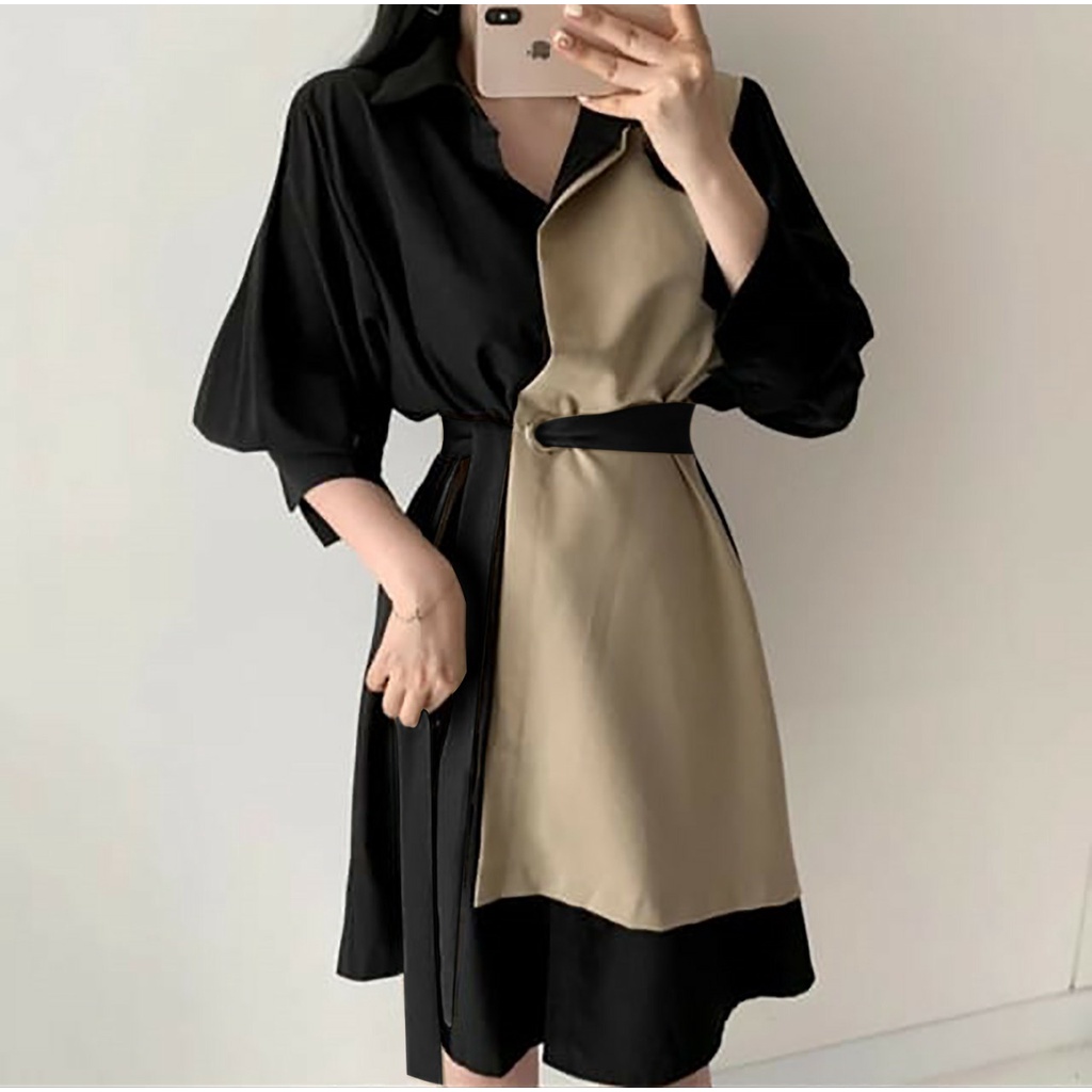 FWG - DRESS GABBY / DRESS WANITA / LONGDRESS CASUAL / DRESS / DRESS WANITA KOREA / BAJU