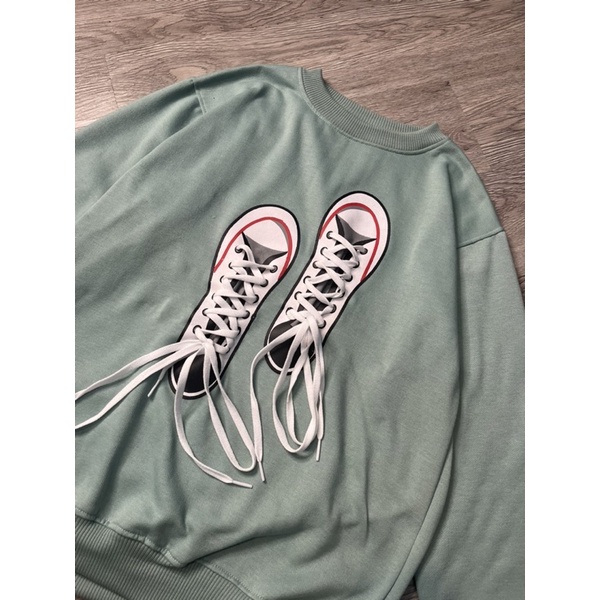 SHOES SWEATER CREWNECK OBLONG WANITA