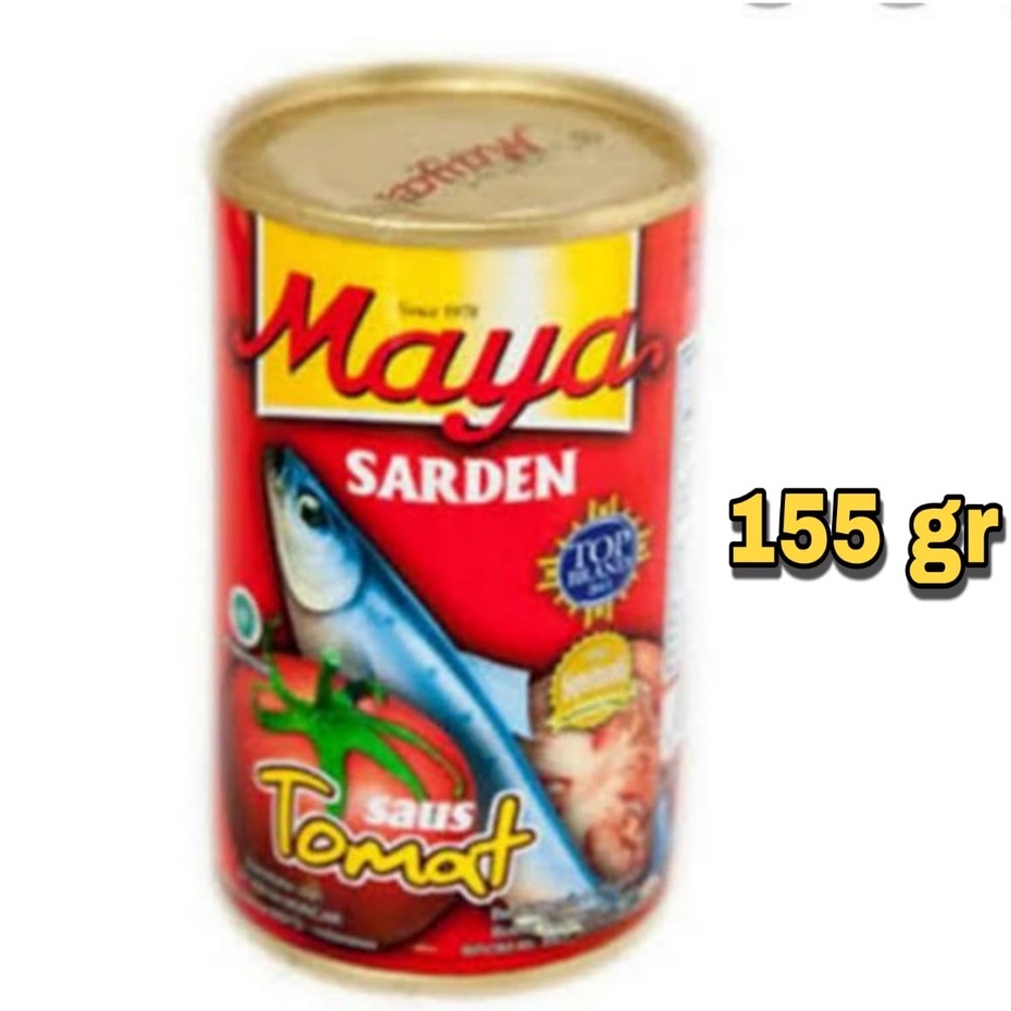 

sarden maya saus tomat kemasan 155 gr dan 425 gr