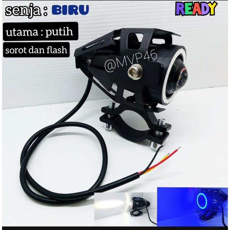 Lampu tembak sorot LED Cree U7 mini AE/DE biru waterproof