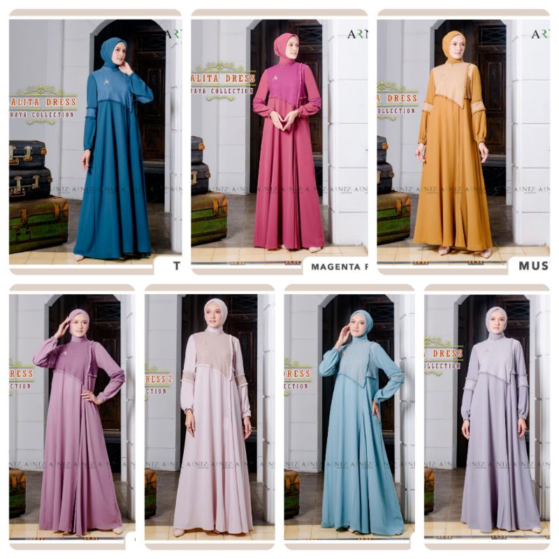 Lalita Dress by Arniz/Lalita dress by Arniz Collection/Arniz/Arniz Terbaru/Fashion Muslim/Dress