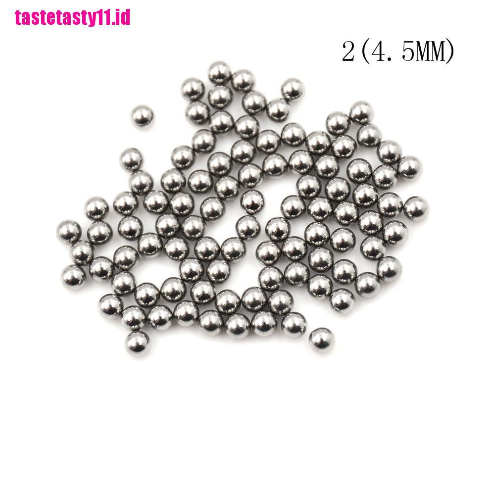 【TTID】100pcs Bicycle Replacement Silver Tone Steel Bearing Ball 4/4.5/5/5.5MM D