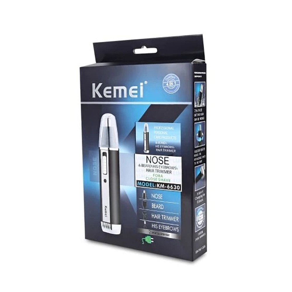 Kemei KM-6630 Alat Cukur Elektrik 4in1 Jenggot Kumis Bulu Hidung