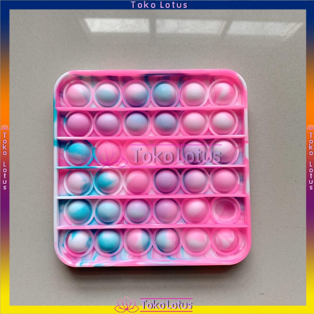 NEW POP IT MAINAN ANAK FIDGET KIDS TOY PUSH BUBBLE PENGHILANG STRESS [BISA BAYAR COD]-Square Camouflage