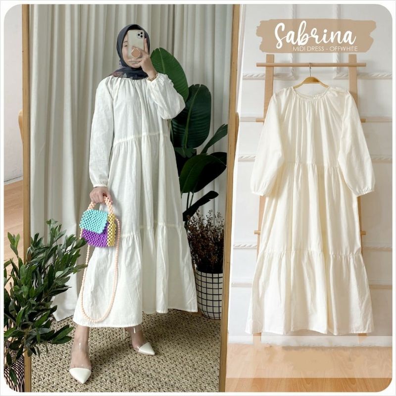 SABRINA DRESS MIDI / GAMIS WANITA MUSLIMAH