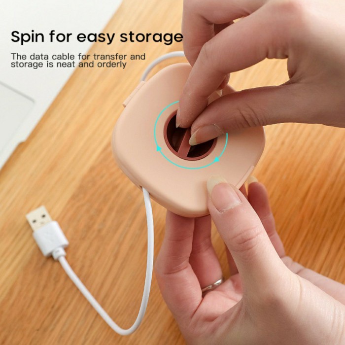 Kotak Penyimpanan Kabel Data / Kabel Charger / Kabel Handsfree /Pengulung Pengikat kabel