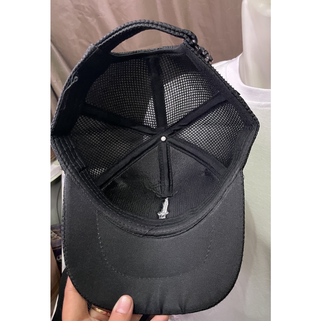 Topi Jaring Komando - Topi Komando - Topi Jaring - Topi Hitam Silver