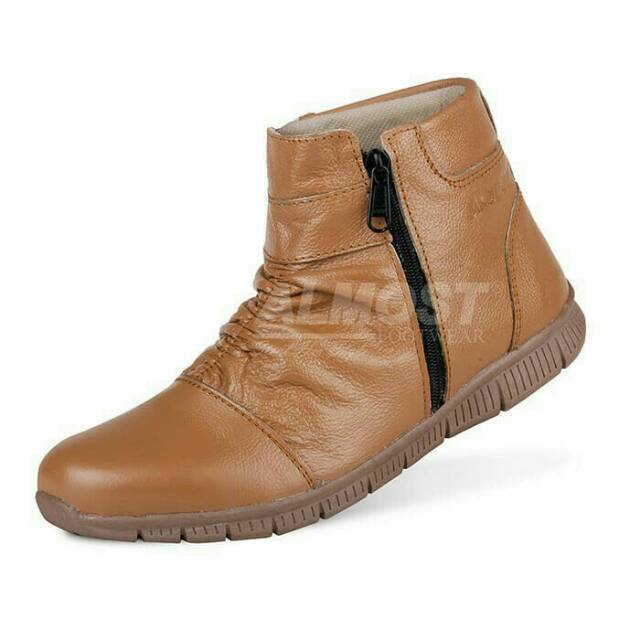 100% KULIT ASLI SEPATU BOOTS FASHION FULL LEATHER ALMOST SKIENZ COSMIC ZIPPER BOOTS SLETING ZIPPER