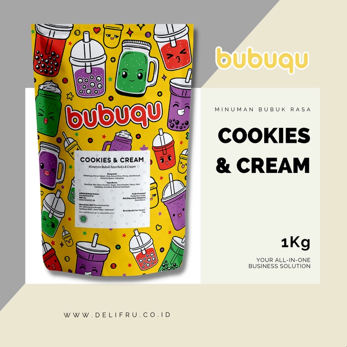 

POWDER DRINK COOKIES & CREAM BUBUQU - BUBUK MINUMAN KUE & KRIM