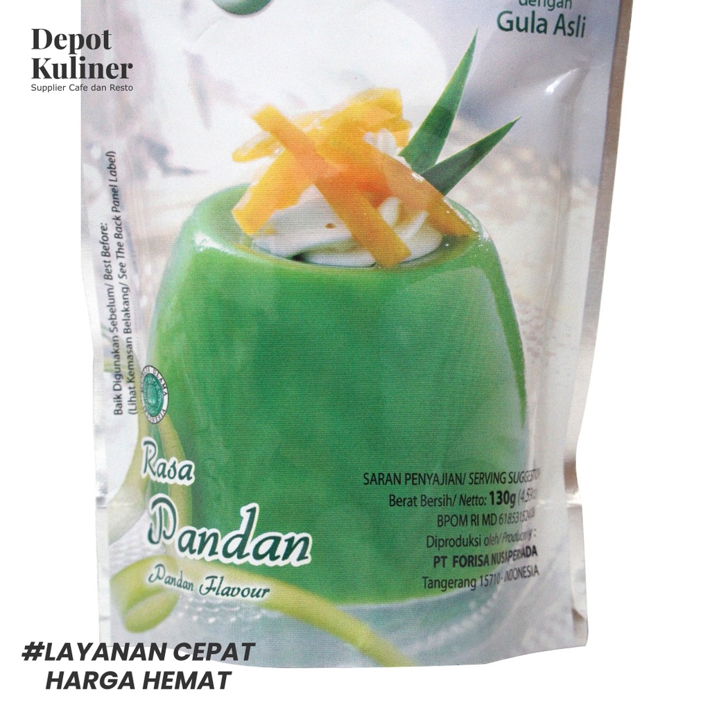 Nutrijell Pudding Santan Rasa Pandan 130gr Pandan Flavour