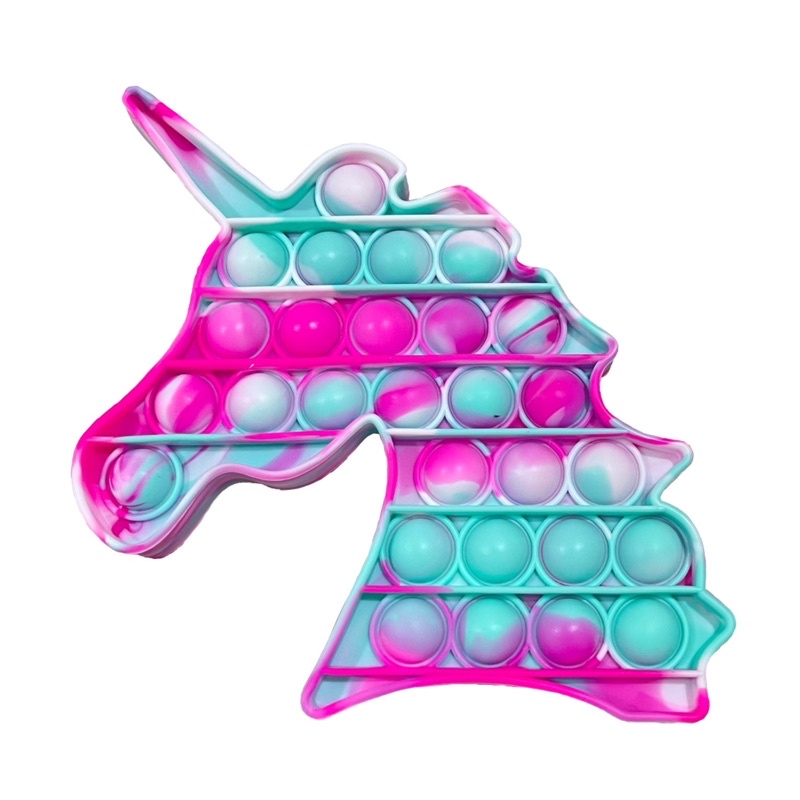 NEW POP IT/pop it fidget/viral/tiktok/mainan murah/mainan hits-Unicorn Pink Green
