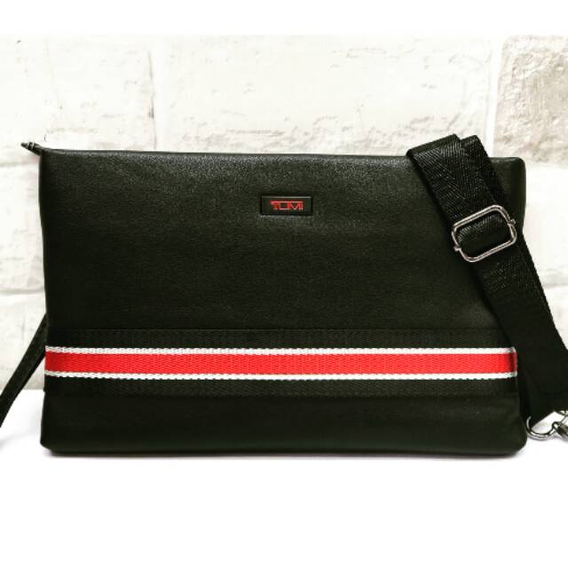 Handbag clutch multifungsi Tumi stripe unisex