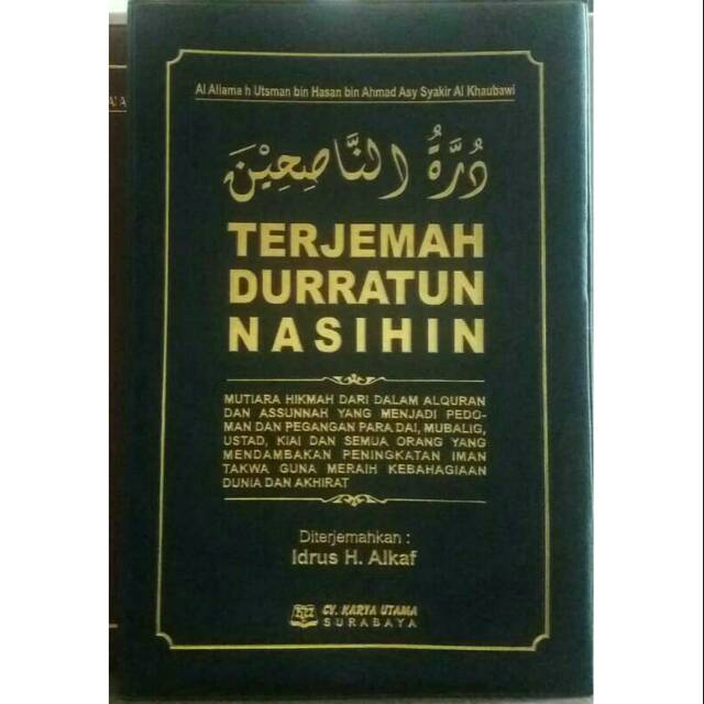 Terjemah Duratun Nasihin cover kalep,keras hvs putih