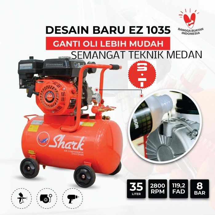 EZ1035 COMPRESSOR KOMPRESSOR KOMPRESOR ANGIN 1HP OLI SHARK EZ-1035