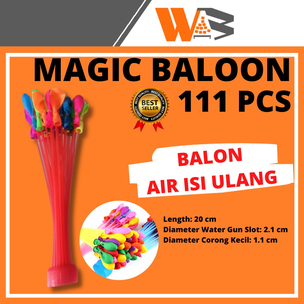 COD Balon Air Mainan Perang Balon Mainan Balon Air Water Ballon 111 PCS Warna Warni D94