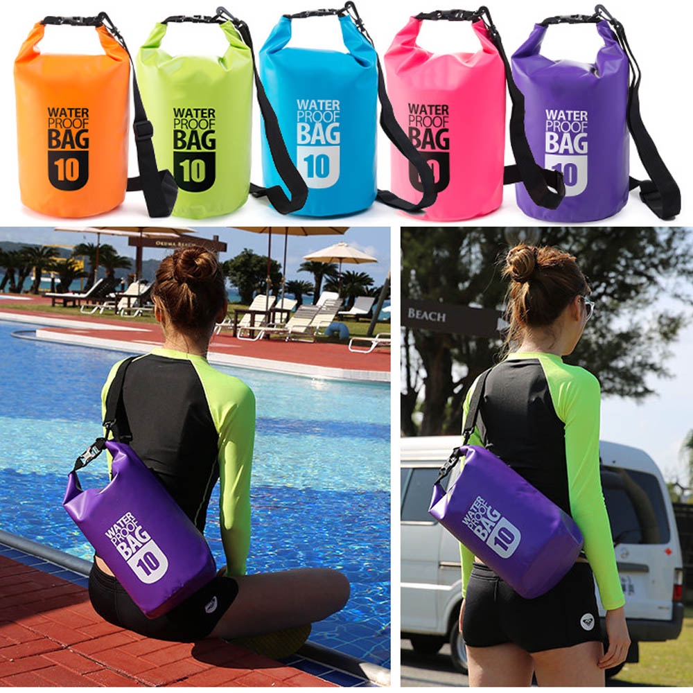 Dry Bag 10 Liter - Tas Penyimpanan Waterproof Anti Air Debu Bisa Jadi Tas Anti Air Diving / Snorkling / Berenang / PelampunG