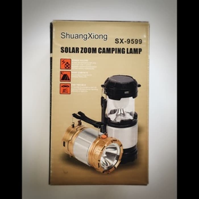 Emergency Lentera Tarik + Senter + Solar Cell + Power Bank