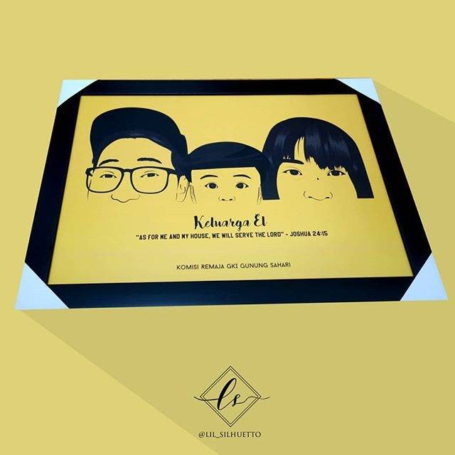 Family Line Art 3 wajah