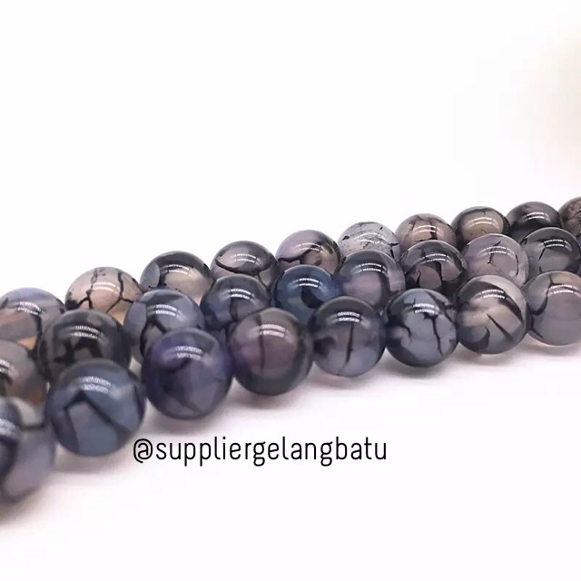 bahan kalung gelang rhodolite dalmantion corak natural akik 8mm