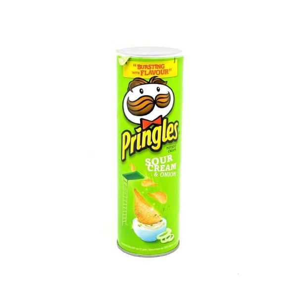 Pringles Pringless Keripik Kripik Kentang Potato Chips Original BBQ Sour Cream Cheese Salt Seaweed Hot Spicy 107 Gram