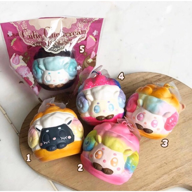 PROMO SQUISHY LICENSED CUTIE CHOUCREAM SHERATAN SHEEP IBLOOM ORIGINAL JAPAN