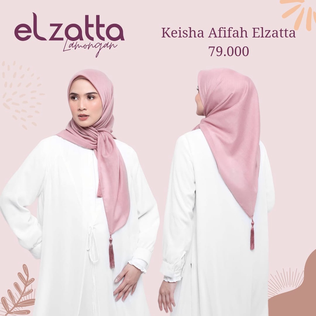 ELZATTA JILBAB SEGIEMPAT POLOS KEISHA AFIFAH ELZATTA