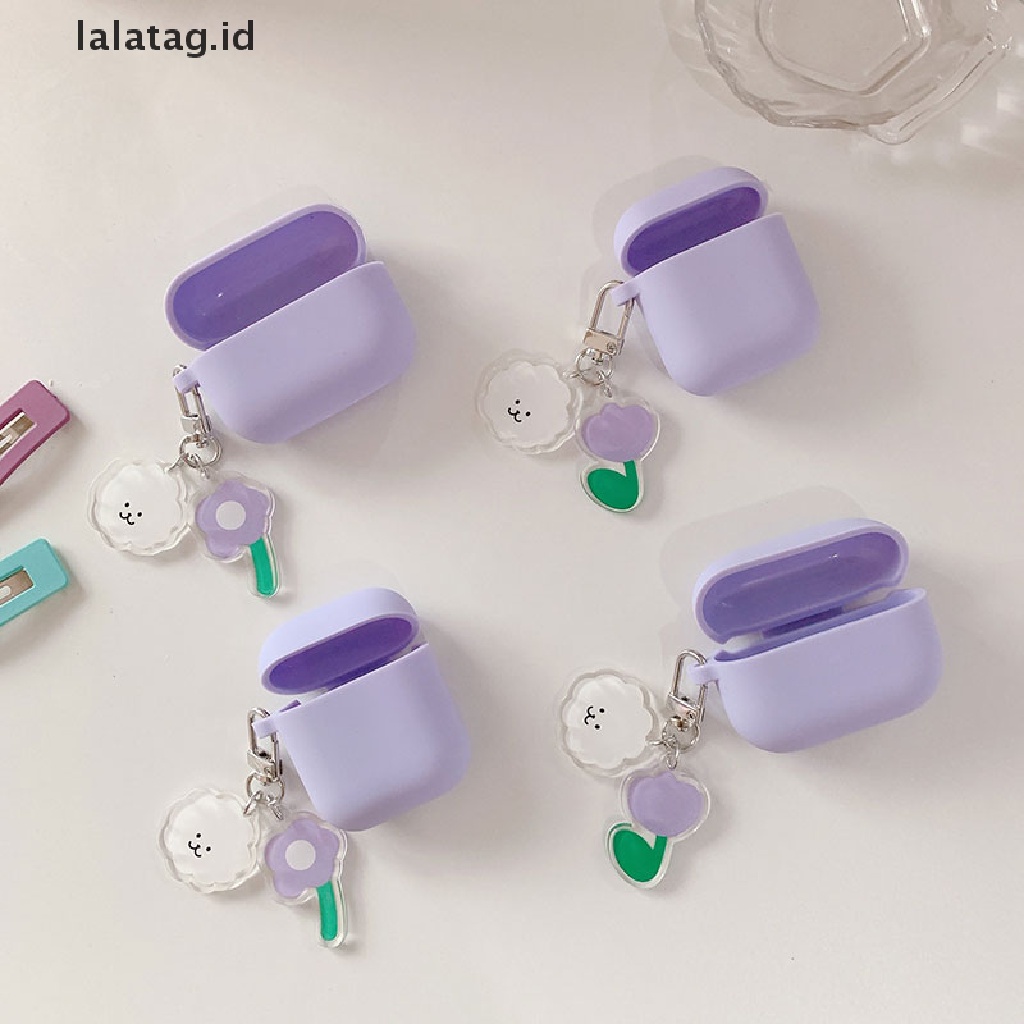 (lalatag) Casing Silikon Motif Kartun Beruang + Gantungan Kunci Untuk Simpan Earphone Wireless Bluetooth Apple AirPods 1 / 2 / 3 pro