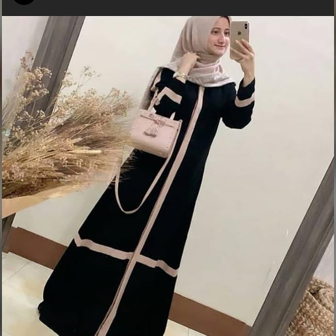 gamis turkey - busana muslim - jubah terbaru - abaya putih renda kecil dewasa/anak (BR284)