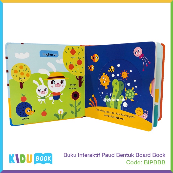 Buku Anak Belajar Menganal Bentuk Buku Interaktif Paud Bentuk Board Book Kidu Toys