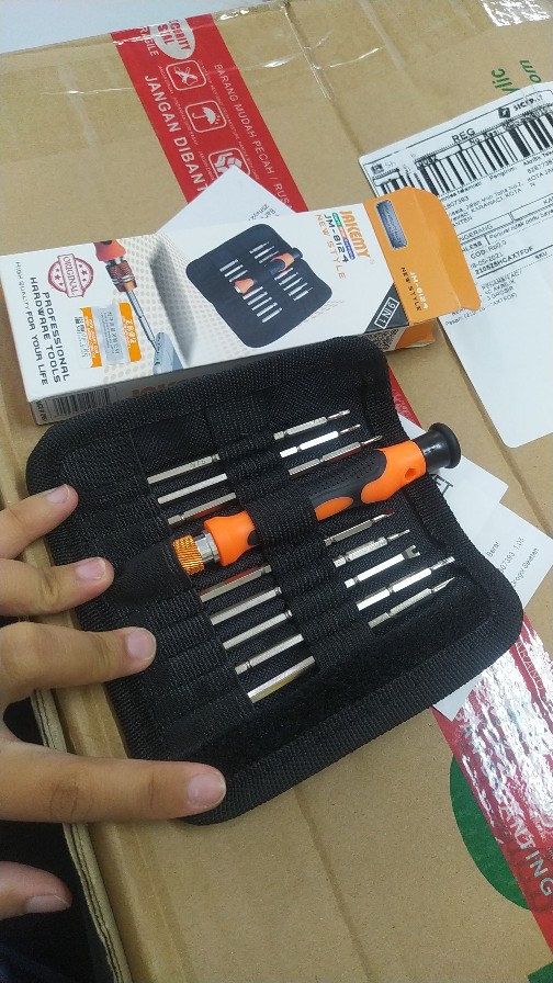 Obeng Jakemy Bolak Balik 9pcs Set Hp Star Hex Phillips Torx Lengkap Original Jm-8124